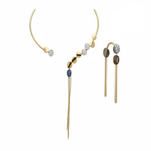 18K Gold Half Set with Circular Planet Units Design