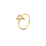 18K Gold Ring with Triangular Geometric Design