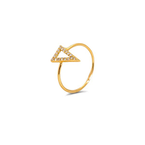 18K Gold Ring with Triangular Geometric Design