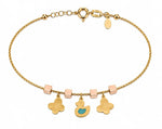18K Gold Kids Bracelet with Butterfly Duck Design