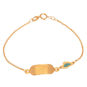 18K Gold Kids Chain Bracelet with Sky Charm