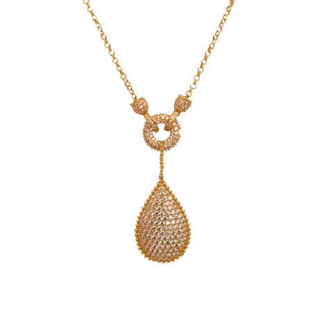 18K Gold Half Set with Studded Stones Design
