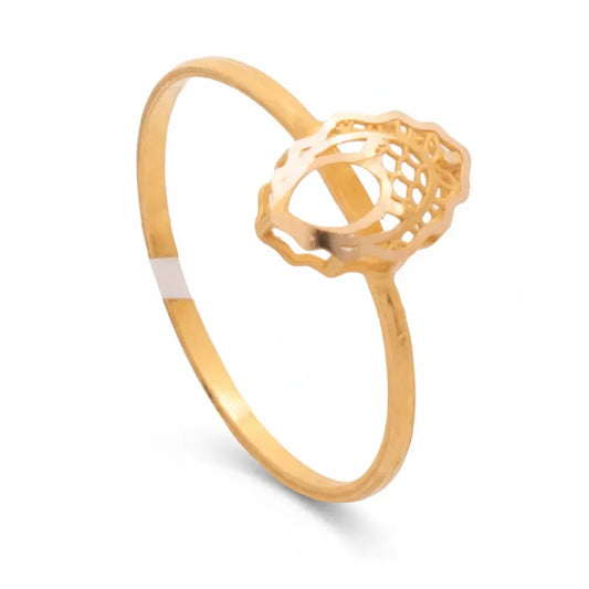 خاتم عيار 21 بتصميم عصري - Ghamieh