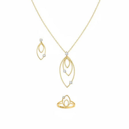 18K Gold Half Set with Loca Design