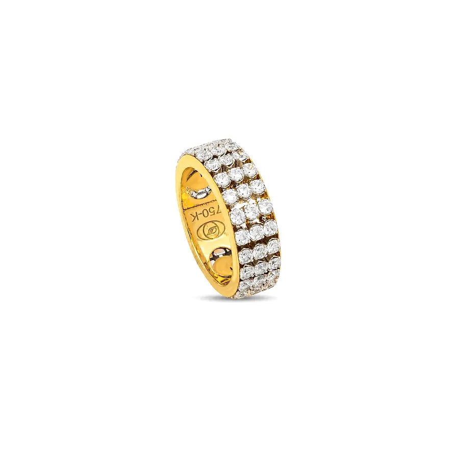18K Gold with Emerald Design