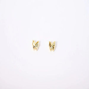 18K Gold Earrings with Butterfly Design