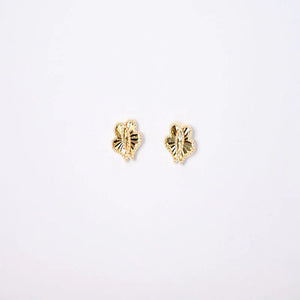 18K Gold Earrings with Good Morning Design