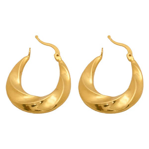 21K Gold Earrings with Classic Design