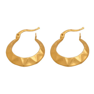 21K Gold Earrings with Zigzag Design