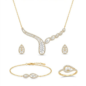 18K Gold Set with Tree Whisper Design