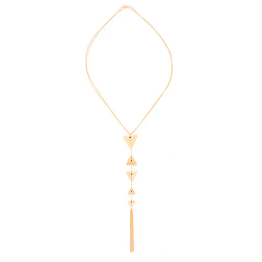 عقد ذهب عيار 18 شكل مثلثات