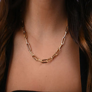 18K Gold Chain with Shining Design