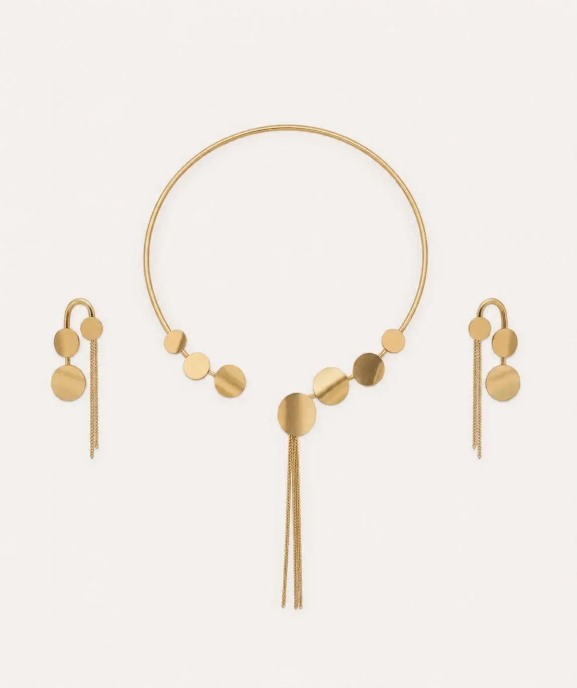 18K Gold Half Set with Open Circle Design
