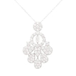 Gold 18K flower design necklace by Ghamieh, showcasing intricate floral details and elegant craftsmanship.