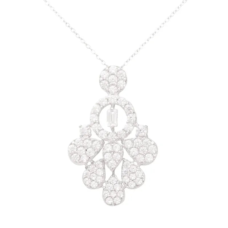 Gold 18K flower design necklace by Ghamieh, showcasing intricate floral details and elegant craftsmanship.