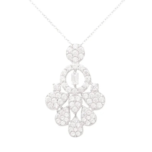 Gold 18K flower design necklace by Ghamieh, showcasing intricate floral details and elegant craftsmanship.