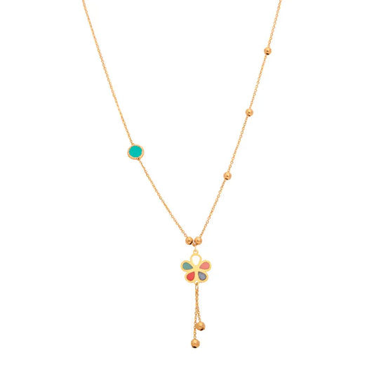 طقم عيار 18 بتصميم فراشة ملونة