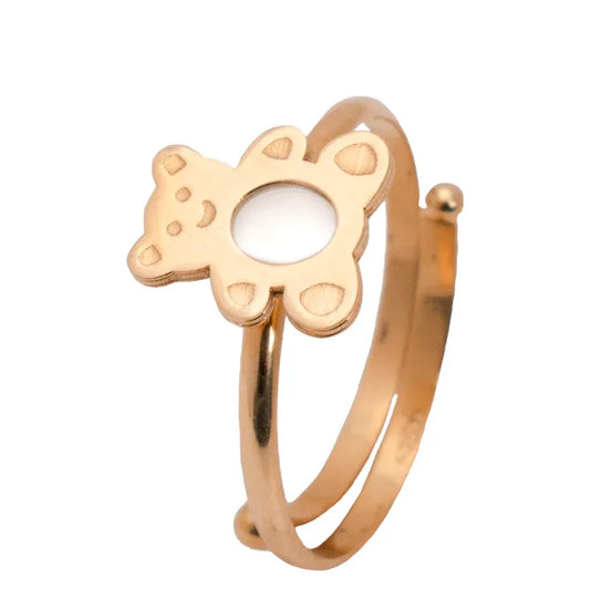 طقم أطفال ذهب عيار 18 تصميم دب