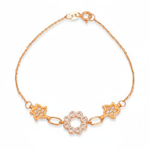18K Bracelet with Floral Design