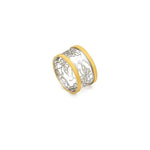 18K Gold Wedding Ring with Mariposa Openwork Butterfly Design