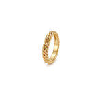 18K Gold Wedding Ring with Braided Design
