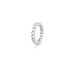 18K White Gold Ring with Gemstones Design