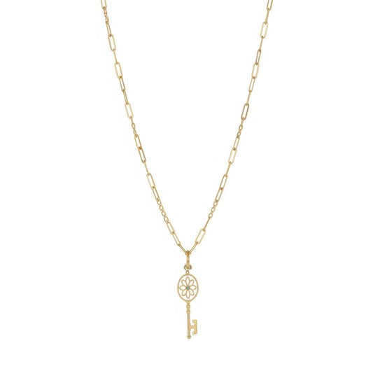 عقد سر الشباب ذهب عيار 18 بلمسة مفتاح أنيق