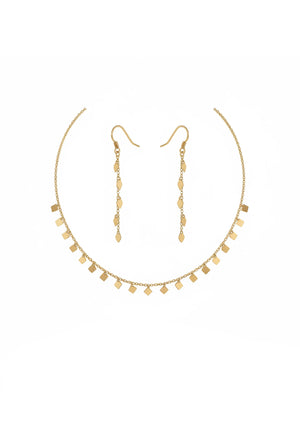 18K Gold Half Set with Geometric Touch Design