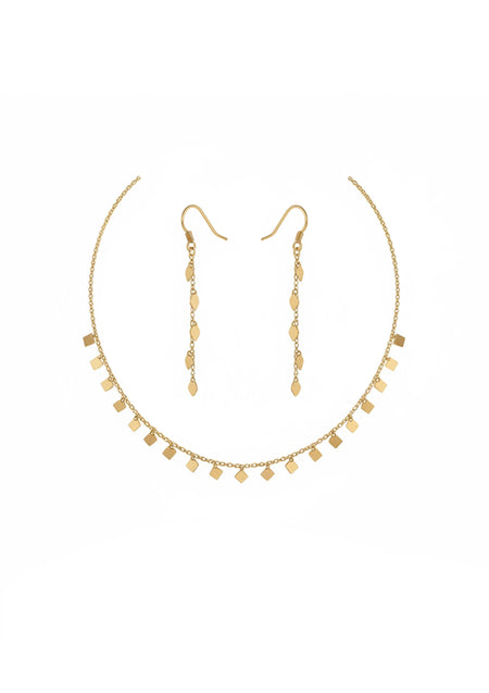 18K Gold Half Set with Geometric Touch Design