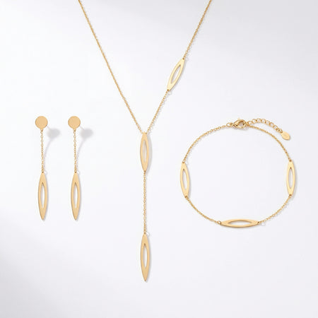 18K Gold Half Set with Delicate Long Touch Design