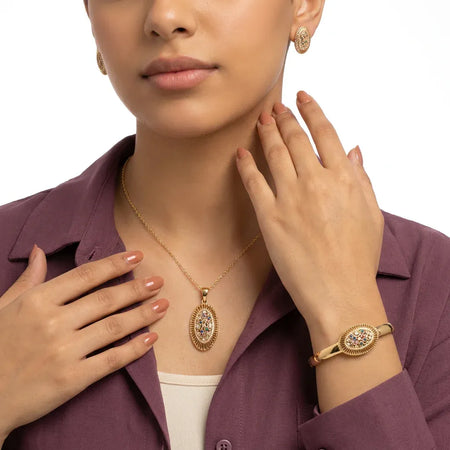 18K Gold Half Set with Endless Joy Design
