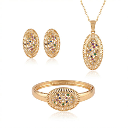 18K Gold Half Set with Endless Joy Design