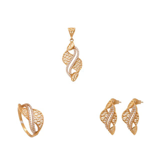 21K Gold Half Set with Queen S Heritage Design