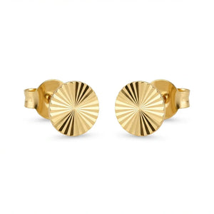 18K Gold Earrings with Ornate Design