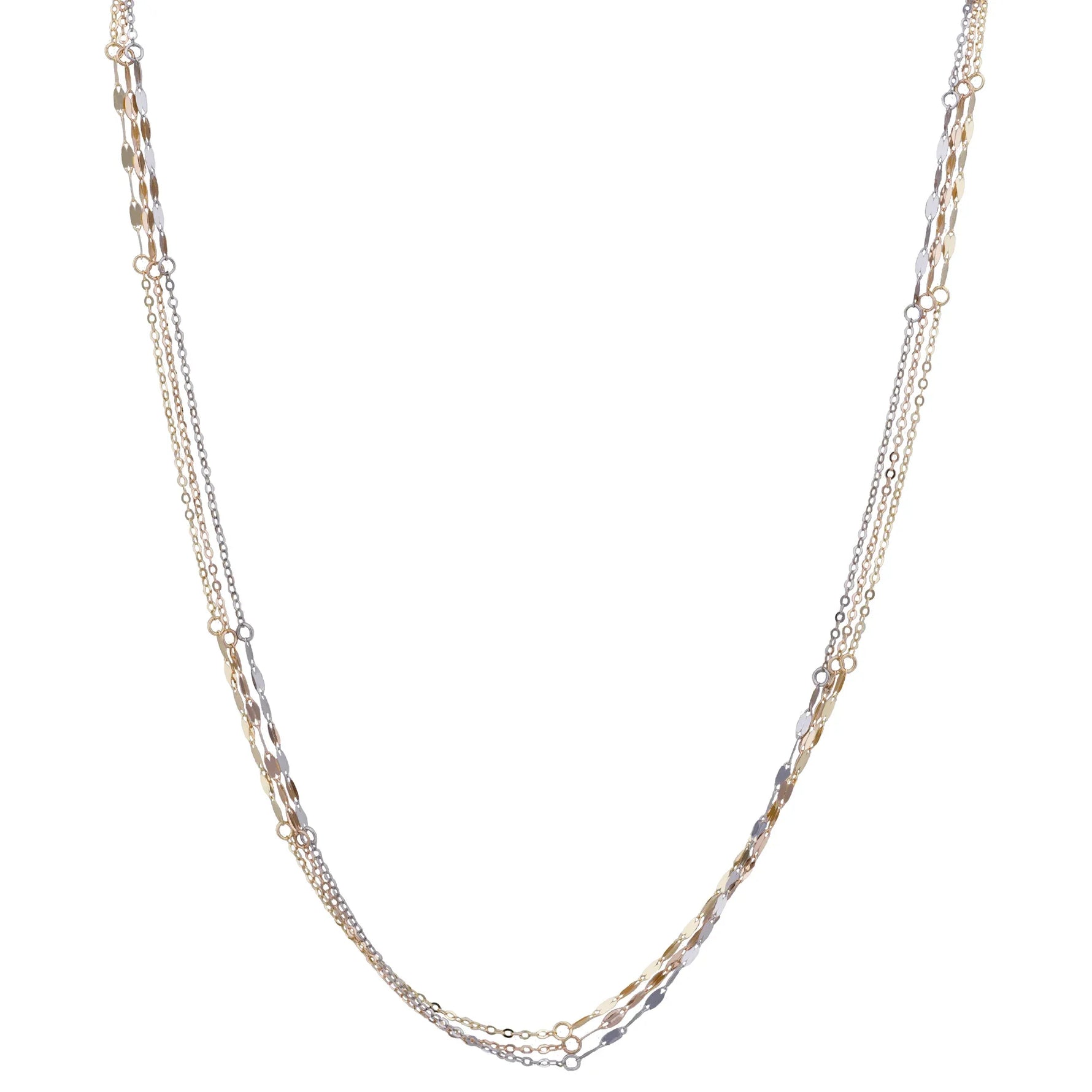 18K Gold Pendant with Shiny Layers Design