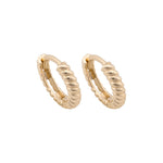 18K Gold Earrings with Braided Design