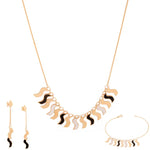 18K Gold Half Set with Amwaj Wavy Design