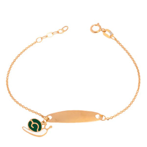 18K Gold Kids Bracelet with Snail Design
