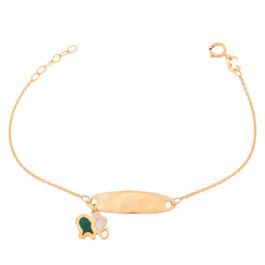 18K Gold Kids Bracelet with Elephant Design