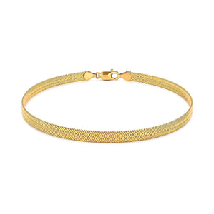 18K Gold Chain Bracelet with Slim Classic Design