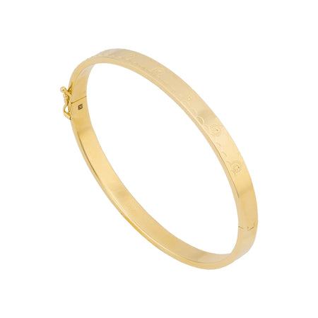 18K Bracelet with Classic Simple Engraving Design