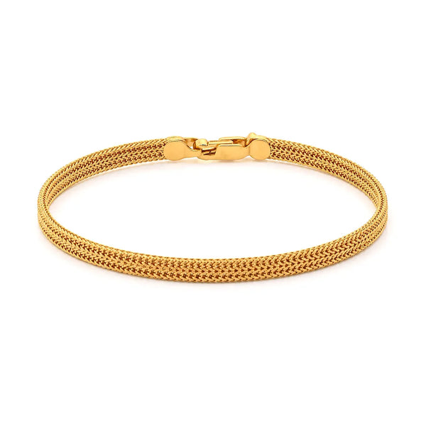21K Gold Chain Bracelet with Delicate Design