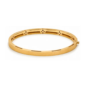 18K Gold Bracelet with Elegant Inner Engravings Design