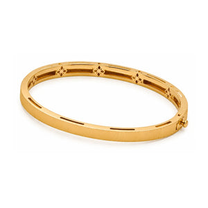 18K Gold Bracelet with Elegant Inner Engravings Design