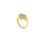 خاتم ذهب عيار 18 بتصميم قلوب