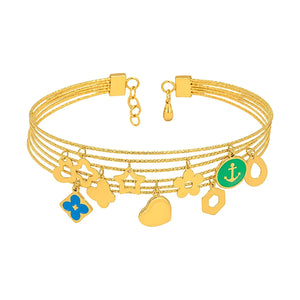 18K Gold Bracelet with Musical Scale Design