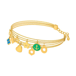 18K Gold Bracelet with Musical Scale Design