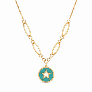 18K Gold Necklace Star Design