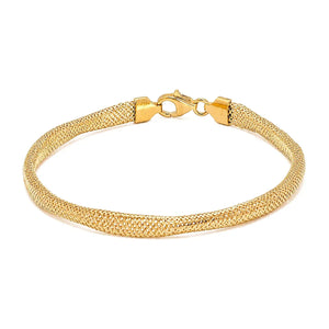 18K Gold Bracelet with Braided Openwork Design