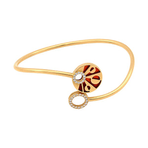 18K Gold Bracelet with Open Classic Design